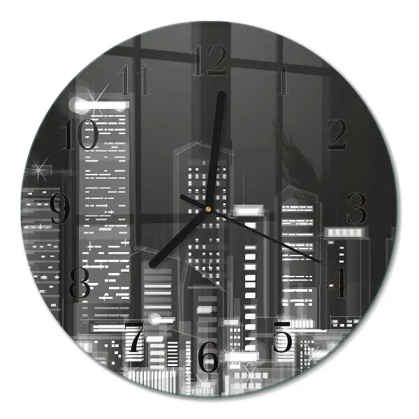 Ronde glas klok Horizon