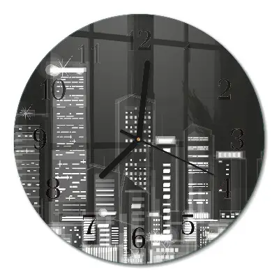 Ronde glas klok Horizon
