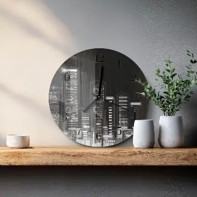 Ronde glas klok Horizon