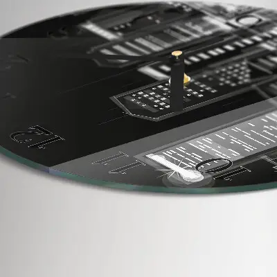 Ronde glas klok Horizon
