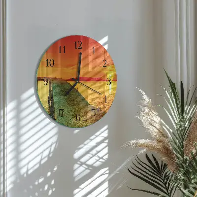 Klok glas met opdruk rond Brug