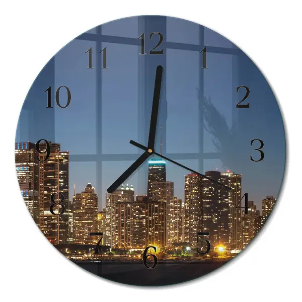 Wandklok glas decoratie rond Horizon