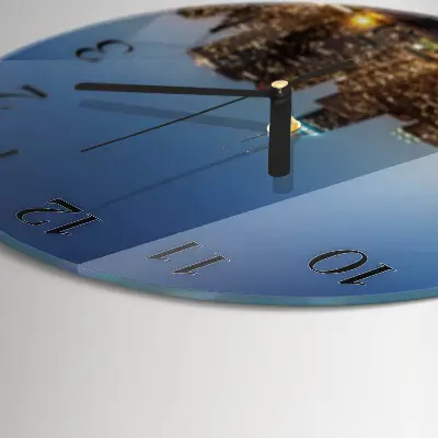 Wandklok glas decoratie rond Horizon