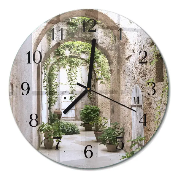 Wandklok glas decoratie rond Plantensteeg
