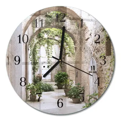 Wandklok glas decoratie rond Plantensteeg