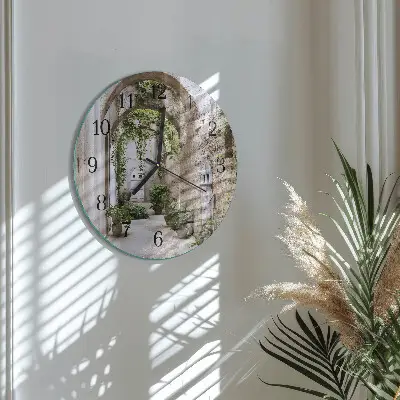 Wandklok glas decoratie rond Plantensteeg