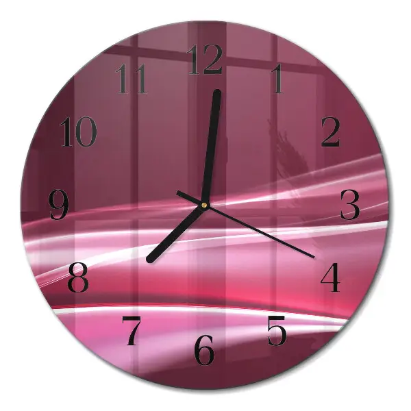 Ronde glas klok Abstracte lijnen