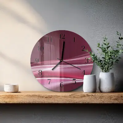 Ronde glas klok Abstracte lijnen
