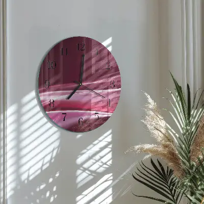 Ronde glas klok Abstracte lijnen