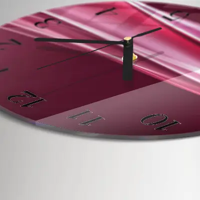 Ronde glas klok Abstracte lijnen