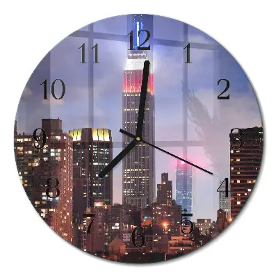 Ronde glas klok Horizon