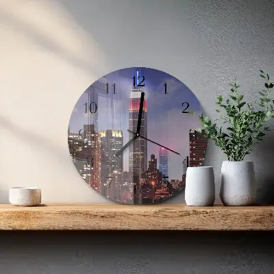 Ronde glas klok Horizon