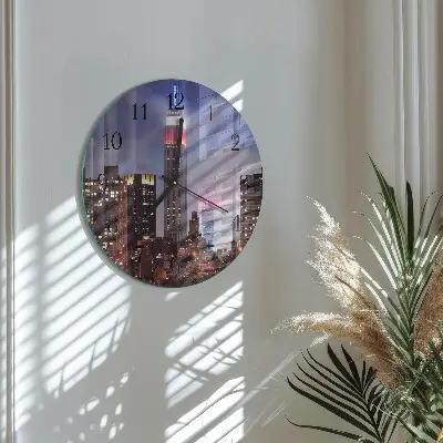 Ronde glas klok Horizon