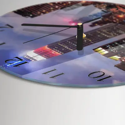 Ronde glas klok Horizon