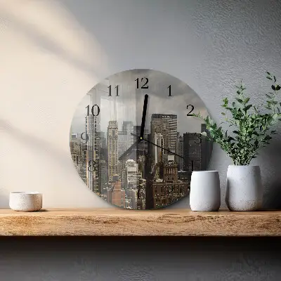 Klok glas met opdruk rond Horizon