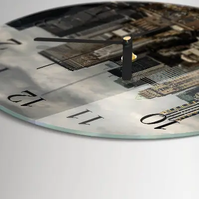 Klok glas met opdruk rond Horizon