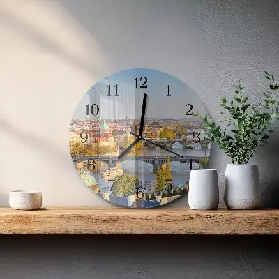 Ronde glazen klok Praag