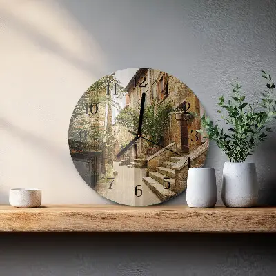 Wandklok glas decoratie rond Palm avenue