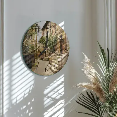 Wandklok glas decoratie rond Palm avenue