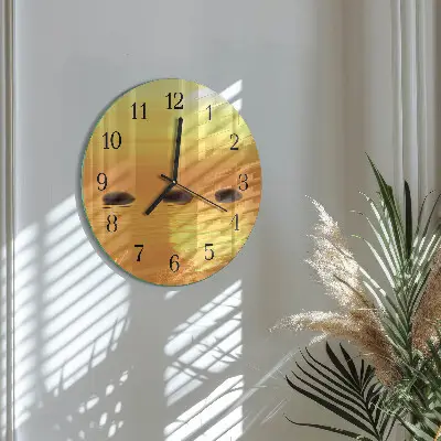 Ronde glas klok Waterzon