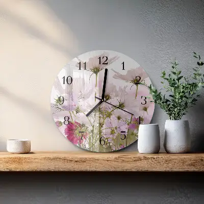 Ronde glas klok Kosmos