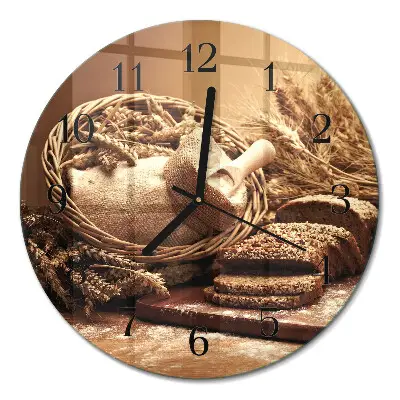 Klok glas met opdruk rond Brood