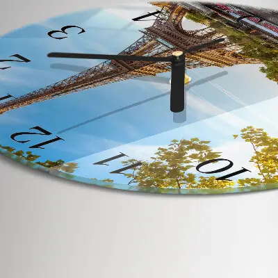 Ronde glas klok Eiffeltoren parijs