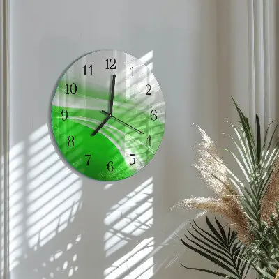 Klok glas met opdruk rond Abstractie