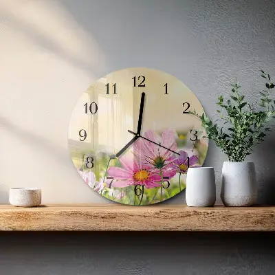 Ronde glazen klok Kosmos
