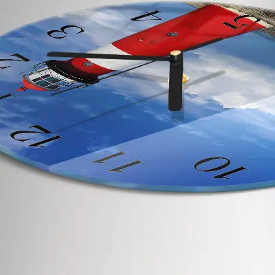 Klok glas met opdruk rond Vuurtoren