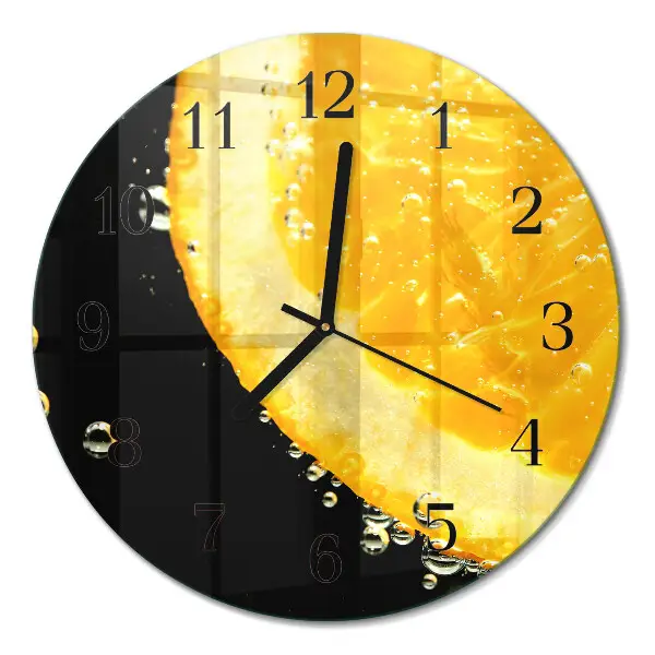 Wandklok glas decoratie rond Citrus