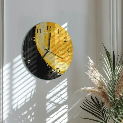 Wandklok glas decoratie rond Citrus