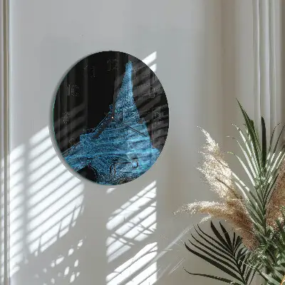Ronde glazen wandklok Eiffeltoren parijs