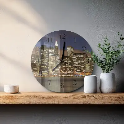 Ronde glazen klok Horizon