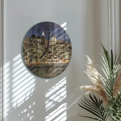 Ronde glazen klok Horizon