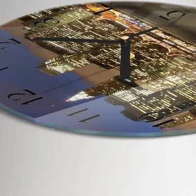 Ronde glazen klok Horizon