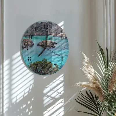 Ronde glas klok Zeegezicht