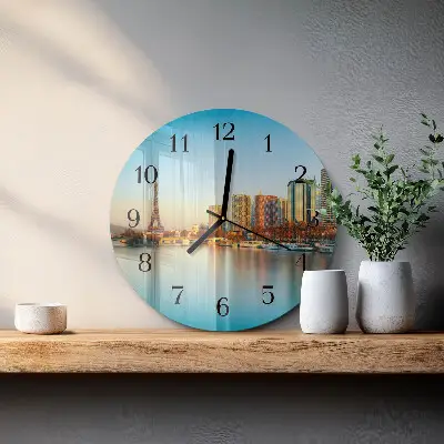 Ronde glazen klok Eiffeltoren parijs