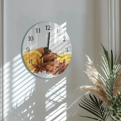 Klok glas met opdruk rond Vanille met citroen