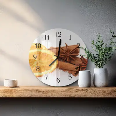 Klok glas met opdruk rond Citroenvanille