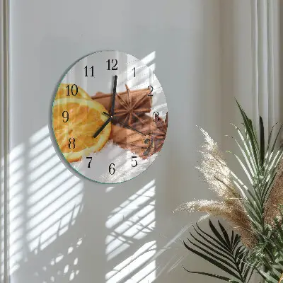 Klok glas met opdruk rond Citroenvanille