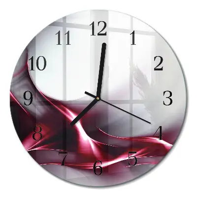 Ronde glazen wandklok Abstractie