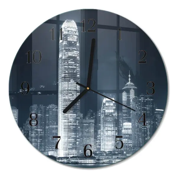 Ronde glazen klok Horizon