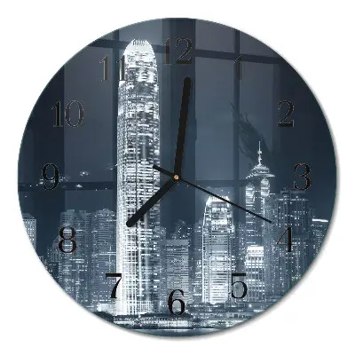 Ronde glazen klok Horizon