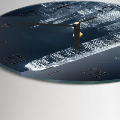 Ronde glazen klok Horizon