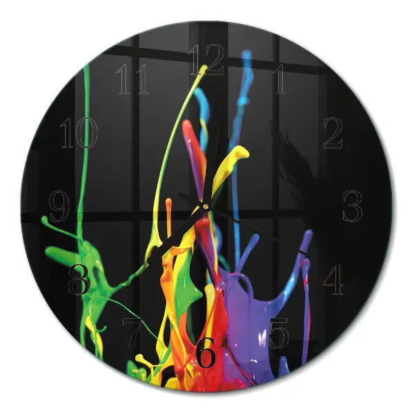 Wandklok glas decoratie rond Kleur