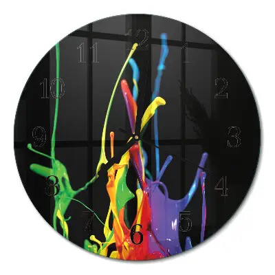 Wandklok glas decoratie rond Kleur