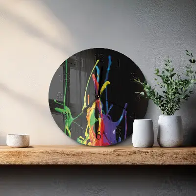 Wandklok glas decoratie rond Kleur