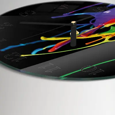 Wandklok glas decoratie rond Kleur