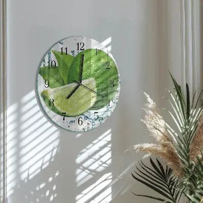 Klok glas met opdruk rond Calciumcarbonaat